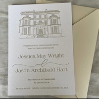 Carte d'invitation de mariage typographie personnalisée cartes de vœux découpées à l'emporte-pièce