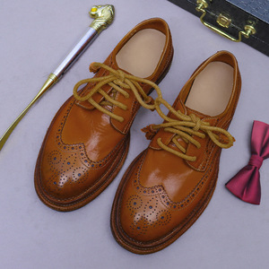 Zapatos de Cuero para Hombre, Estilo Lujoso, con Brocado en Relieve, con Cordones, Formales para Negocios, Hechos a Mano, para Todas las Temporadas - Product Image 6