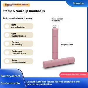 Attrezzatura eco-friendly per il Fitness per lo Yoga con manubrio regolabile in Silicone a tre sezioni piccolo peso del manubrio - Product Image 4
