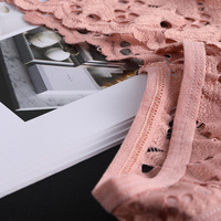 Tanga Low Waist G String Panties Lingerie Sexy Cross Bandage Women's Panties Hollow Lace See-through Underwear Seductive Thong