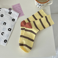 Chaussettes pour femmes et filles, style rayé coloré, de haute qualité, vente en gros, pour le printemps et l'été