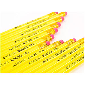 Lápices de Madera <span class=keywords><strong>Sansan</strong></span> con Logotipo Personalizado, Múltiples Colores, Forma Triangular, Juego de Regalo HB con Borrador de Goma de 7 Pulgadas - Product Image 4