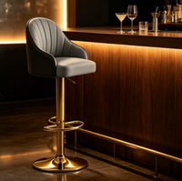 Ensemble de 2 tabourets de bar populaires Sandalyesi, tabourets en cuir PU, chaise de bar rouge, sièges confortables à haute densité