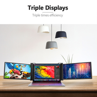 Moniteur portable 14 pouces pour ordinateur portable avec double écran, Plug & Play, style suspendu, compatible Windows et MacOS