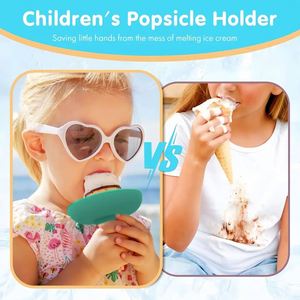 Hot Selling Kids Silicone Popsicle Molds Summer Ice <b>Cream</b> Holder, DIY Ice Pop Stand, Reusable Frozen Treat <b>Maker</b> for Children - Product Image 5