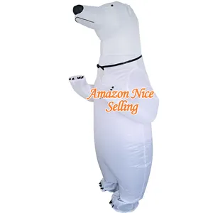Disfraz inflable para adultos, traje de Animal, oso