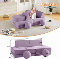 Personalizado multifuncional extraíble niños y niñas plegable sofá cama colchón de espuma