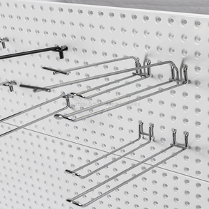 Supermarket Shelf Double <strong>Wire</strong> <strong>Display</strong> Slatwall <strong>Hook</strong> with <strong>Plastic</strong> Price Tag Label Holder Scanner <strong>Hook</strong> - Product Image 4