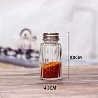 Bouteille en verre vide pour assaisonnements (poivre, sel de mer) en forme de cylindre et carrée, prix de gros abordable, pour la cuisine