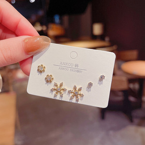 Милая серьга-гвоздик с позолоченным цирконием для женщин, ювелирные изделия, NS811171 - Product Image 4