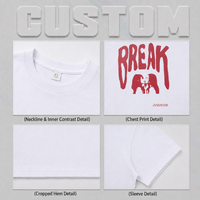 Camiseta de estilo americano con estampado de texto, 240g, corte holgado con hombros caídos, para parejas, a la moda.