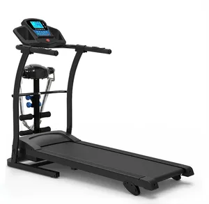 Treadmill Listrik Lipat Silinder Hidrolik, Mesin Berlari Bermotor Miring Manual dengan Kunci Keamanan