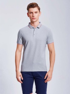 Polo Blanco de Manga Corta, Color Sólido, Transpirable, Tejido de Punto, Corte Regular, Ropa Casual para Hombre - Product Image 2