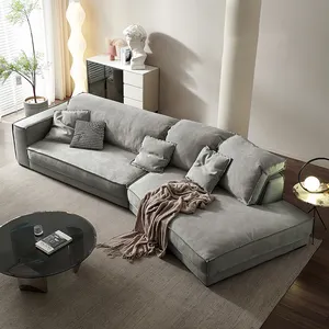 أريكة على شكل ريشة من نسيج المايكروفايبر ، أريكة إيطالية على شكل خاص لغرفة المعيشة ، سرير زاوية كبيرة ، أريكة مقطعية معيارية