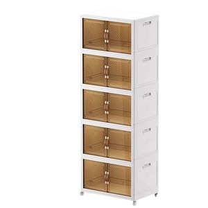 Armario de Almacenamiento Plegable Multicapa Ajustable de Madera Maciza Moderna, Sin Instalación, para Sala de Estar o Dormitorio, HIP 1, 1 Año - Product Image 5