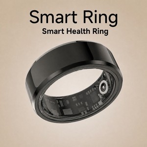 Keramik-Edelstahl Smart Health Ring IP68 Wasserdicht Magnetisches Aufladen Fitness-Tracker App-Steuerung 5-10 Tage Akkulaufzeit - Product Image 1