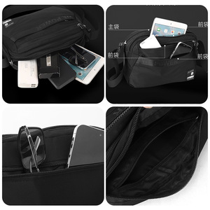Sac à main pour homme de grande capacité avec un nouveau design, sac à main d'affaires avec quatre fermetures éclair estivales et plusieurs poches, adapté aux hommes - Product Image 6