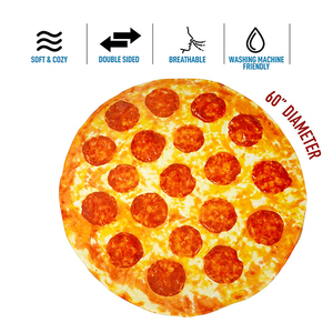 Mềm khổng lồ bánh <span class=keywords><strong>pizza</strong></span> Tortilla thực phẩm flannel lông cừu bánh <span class=keywords><strong>pizza</strong></span> chăn - Product Image 3