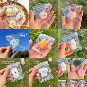 ของเล่นบีบไก่ แมว ของเล่นบีบอัดรูปนิ้วมือ พวงกุญแจ DIY ของเล่นคลายเครียด ของเล่นเสริมสมาธิ ของตกแต่งกระเป๋า  แบบแพ็คหลายชิ้น  ขายส่ง - Product Image 5