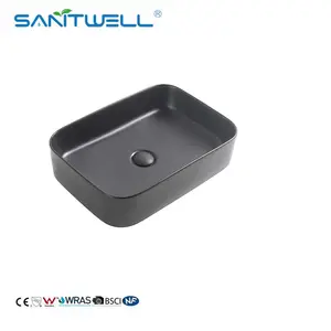 Atacado Fornecedores Populares 2023 Chaozhou Ceramic Basins Rectangle Wash Hand Basins para o mercado europeu