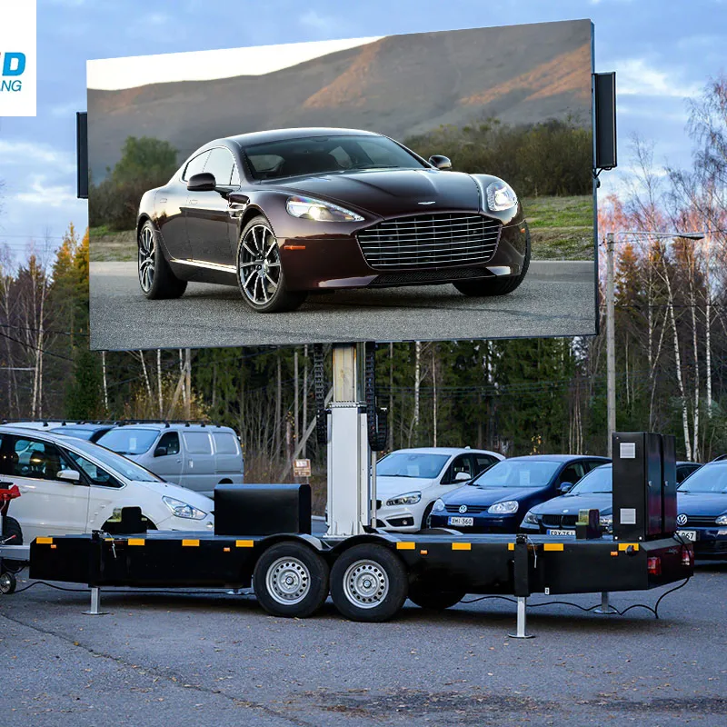 Mobile folded LED screen outdoor waterproof led trailer display screen for advertising