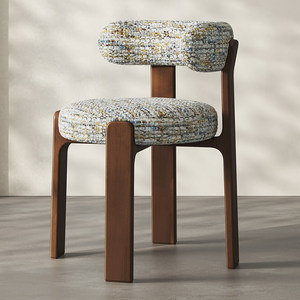 Chaise <span class=keywords><strong>de</strong></span> salle à manger <span class=keywords><strong>de</strong></span> luxe, ensemble <span class=keywords><strong>de</strong></span> meubles pour la maison et le restaurant, <span class=keywords><strong>chaises</strong></span> <span class=keywords><strong>de</strong></span> salle à manger modernes en tissu nordique et bois massif pour table à manger - Product Image 3