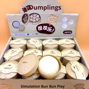 Juguete de simulación para aliviar el estrés, panecillos al vapor Char Siu, juguete de ventosa suave y divertido de rebote lento, juguete de broma de PU, venta al por mayor - Product Image 2