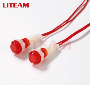10 мм Монтажный светодиодный пилотный светильник с купольным объективом сигнальная лампа 3V 6V 12V 24V 220V 10mm Панельное крепление СВЕТОДИОДНЫЙ индикатор с проводом - Product Image 5