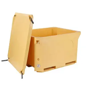 1000L Rotational Molded Insulated Fish Totes Seafood Large Cooler Box Live Fish Transport and Storage Bin