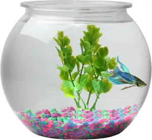 Nieuwe Stijl Acryl Goudvis Tank Kom Clear Ronde Gallon Glas Vis Kom-Drum Voor Home Decor