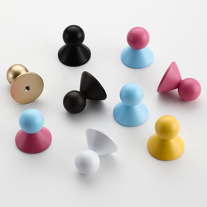 Furniture Handle And <b>Knob</b> Round Aluminum Alloy Minimalist Cabinet Drawer Durable - Product Image 3