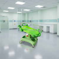 Lit bébé avec roulettes, roulettes verrouillables, berceau pour bébé pour un déplacement facile, berceau pour nouveau-né, peinture non toxique pour la sécurité des bébés