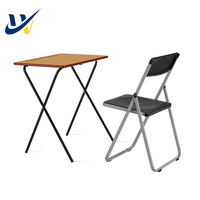 Meubles de classe pour écoles en Afrique de l'Ouest, Ghana : Bureau et chaise en bois pour étudiants, tables portables peu encombrantes, bureau d'examen pliable pour l'étude