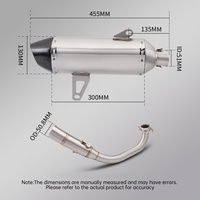 Nouveau système d'échappement complet pour moto Xmax300, tube d'échappement avant inférieur, 2017-2024, mise à niveau et modernisation