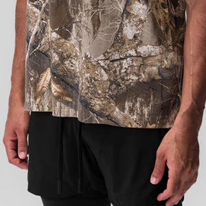 Camiseta de manga corta con cuello redondo para hombre, impresión personalizada, para camping y caza, 100% poliéster, transpirable, para hombre - Product Image 4