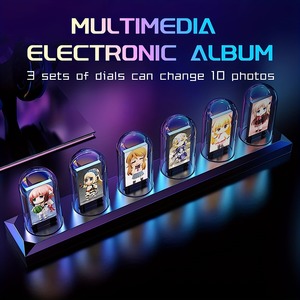 RGB Nixie Tube <strong>Clock</strong> LED Glows IPS Color Screen <strong>DIY</strong> Analog Digital Tube Night Lights Gaming Desktop Home Decoration Gift Idea - Product Image 3