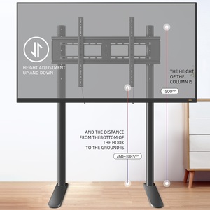HILLPORT Modern Furniture Universal Heavy Duty Adjustable Tilt Swivel <strong>Pedestal</strong> <strong>TV</strong> Floor <strong>Stand</strong> With Mount Soportes <strong>TV</strong> - Product Image 4