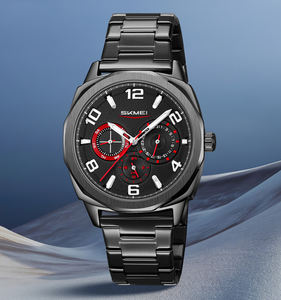 SKMEI 9350 Orologio al Quarzo di Lusso Sportivo con Cinturino in Acciaio Inossidabile Quadrante in Vetro Resistente all'Acqua 3BAR Nuovo Marchio di Moda Business - Product Image 2