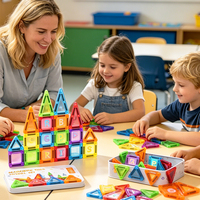 Magplayer Mini tuiles éducatives 3,75 cm (1,5 pouce) – Kit de voyage portable – Blocs magnétiques éducatifs personnalisés