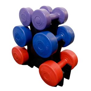 Toptan VIGFIT Dayanıklı 12kg Çimento Dambıl Seti, Evde Spor Salonu Güç Antrenmanı Egzersizi için Standlı - Product Image 3