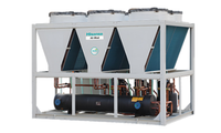 Système de refroidissement industriel à air et à eau, unité modulaire de refroidissement HVAC, capacité de refroidissement de 345-460 kW, modèle Hi-Mod R-410A haute performance