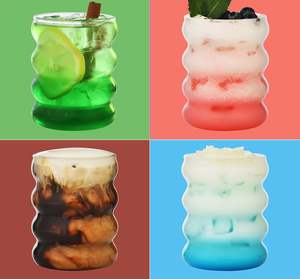 فقاعة مموجة من الزجاج الخلاق المقاوم للحرارة بتصميم عتيق وعصري - Product Image 6