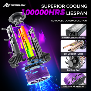 OEM ODM al por mayor coche LED faro 380W 70000LM CSP4575 30Chips 6 tubos de cobre IP68 3Y garantía 9005 9006 HIR2 - Product Image 3