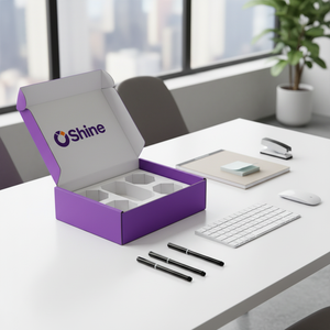 Boîtes rigides en carton ondulé recyclé Oshine pour l'emballage de bougies, impression quadricolore personnalisable et laminage mat, fabrication à Guangdong - Product Image 2