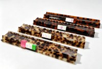 Support et poussoir de mahjong en acrylique premium de 20 pouces et 6 mm, ensemble de 4 aimants, motif écaille de tortue ambre, compatible avec toutes les tuiles de mahjong américain
