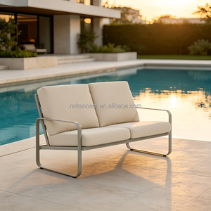 Custom Made Modern <strong>Outdoor</strong> Durable Aluminum Cushion <strong>love</strong> <strong>Seat</strong> - Product Image 4