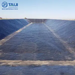Revestimiento de estanque de granja de camarones preformado de acuicultura de plástico impermeable negro 0,5 Mm Hdpe Geomembrana personalizable