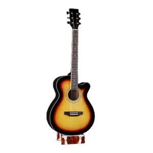 Guitarra acústica de madeira com 41 polegadas, baixo preço