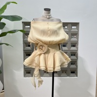 Robe Vintage Sexy en Maille Bulle pour Femme 2026, Robe Asymétrique à Fleurs 3D Françaises et Taille Cintrée, Idéale pour Soirées et Vacances, Vente en Gros