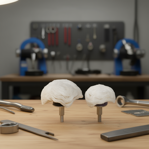 Tampon de polissage en coton Fervi Mushroom avec tige, lot de 2 - Product Image 3